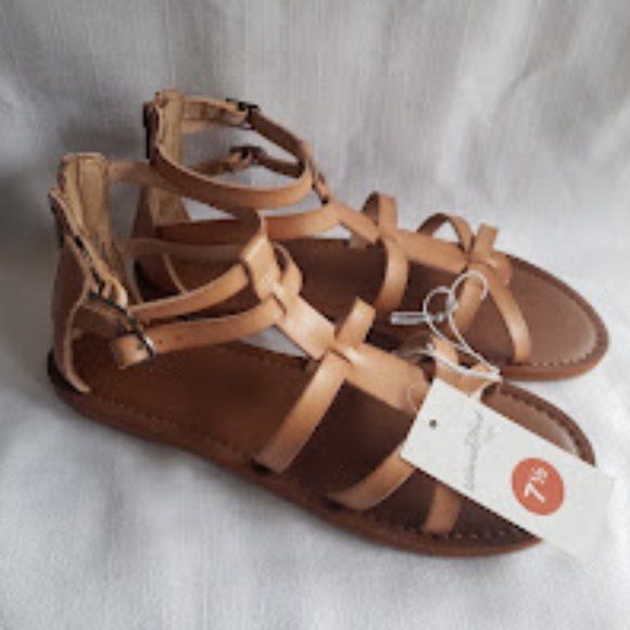 a new day Shoes - Universal Thread Alva Gladiator Sandals - Tan - Womens 7.5 - NEW